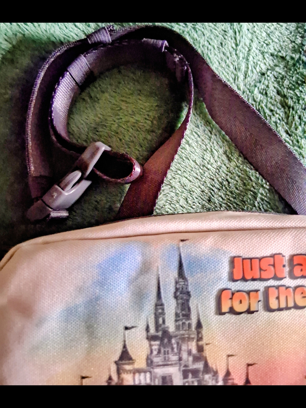 Just Along for the Ride Monorail Graphic Crossbody Bag - White & Orange - Picture 10 of 13